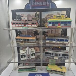 Vintage 1993 Lefton Diner Model Collection And Display Case